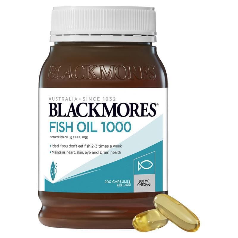 Blackmores Dầu Cá 1000mg Omega-3 (Fish Oil Omega-3) 200 viên