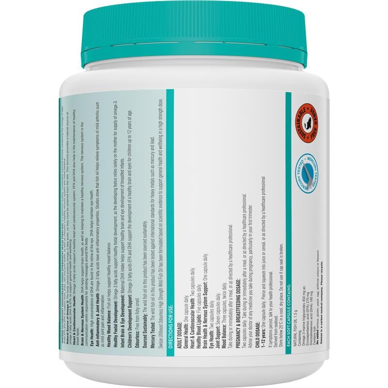 Swisse Dầu cá không mùi (Ultiboost Odourless Wild Fish Oil) 400 viên - Ảnh 4