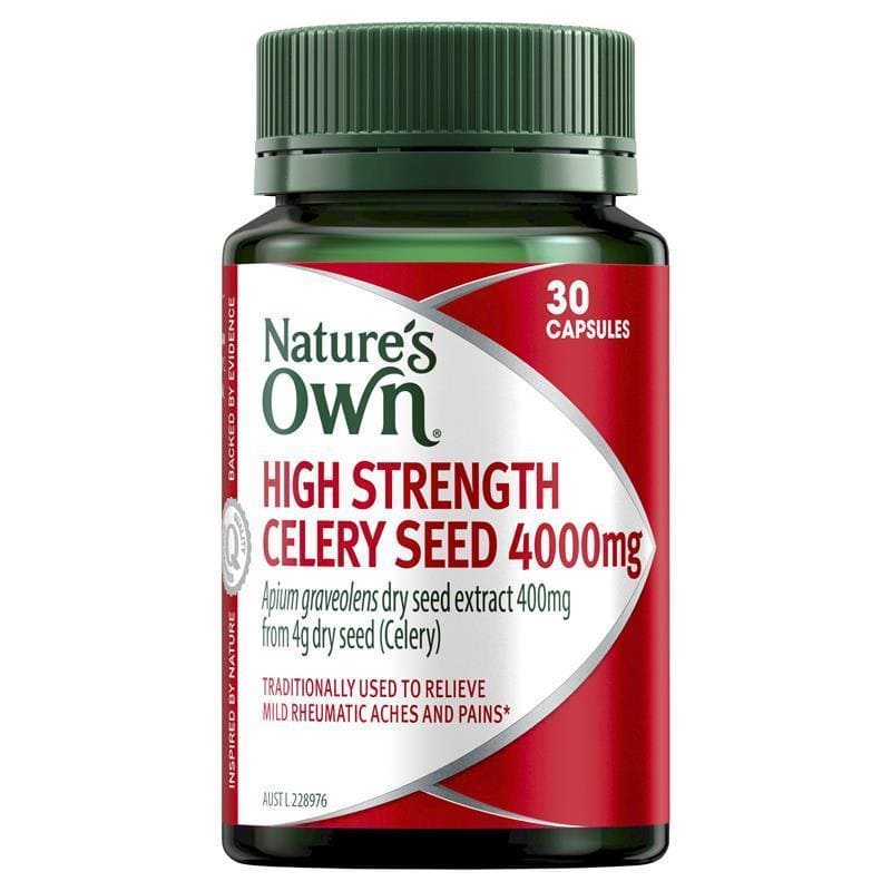 Nature's Own Cần Tây 4000mg Viên Uống Giảm Đau Gút (High Strength Celery Seed) 30 Viên