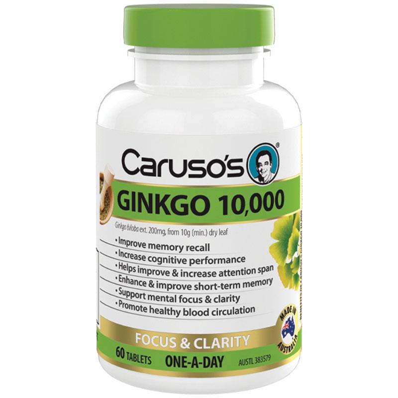 Caruso’s Viên Uống Bổ Não 10000mg (Ginkgo) 60 viên