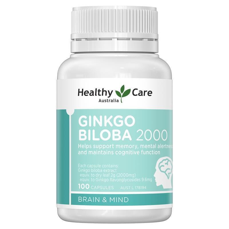Healthy Care Viên Uống Bổ Não 2000mg (Ginkgo Biloba) 100 viên